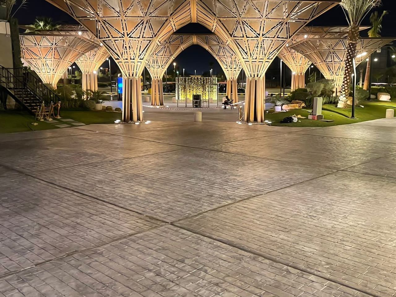 Outdoor paved area
